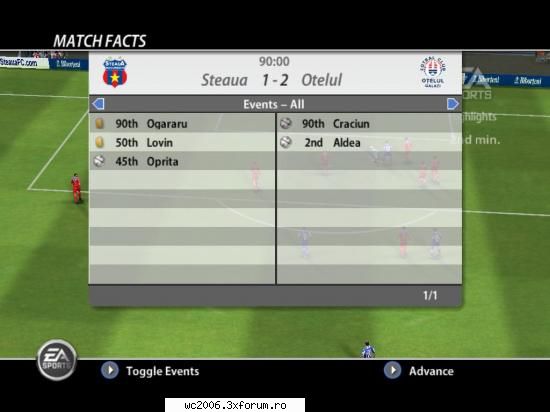 meciuri restante steaua 1-2 otelul galati (inf32n4l alex etapa