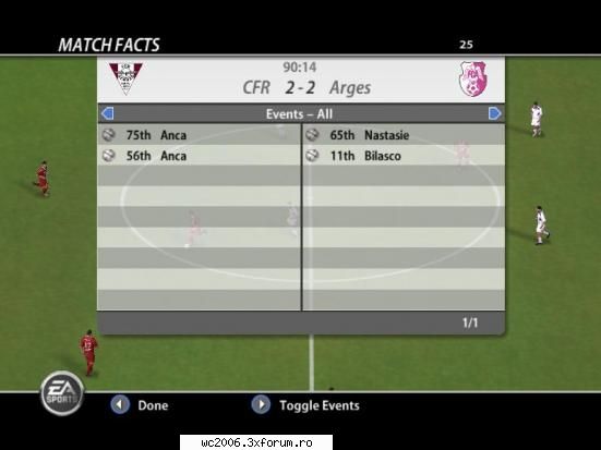 meciuri restante cfr cluj 2-2 arges (claudio valyrapid