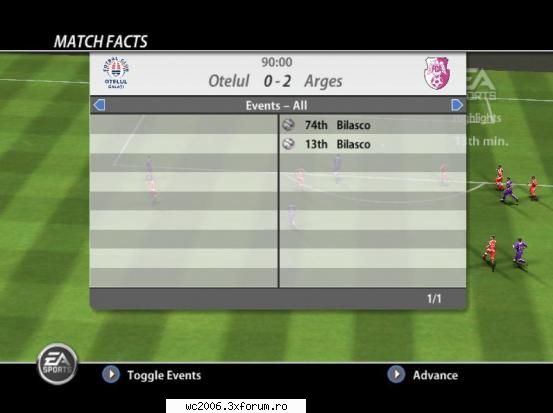 etapa marti vineri otelul galati (the ripper) arges 0-2